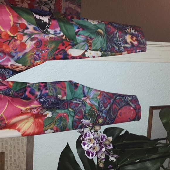 Womens xl tropical floral snake print - Picture 9 of 12